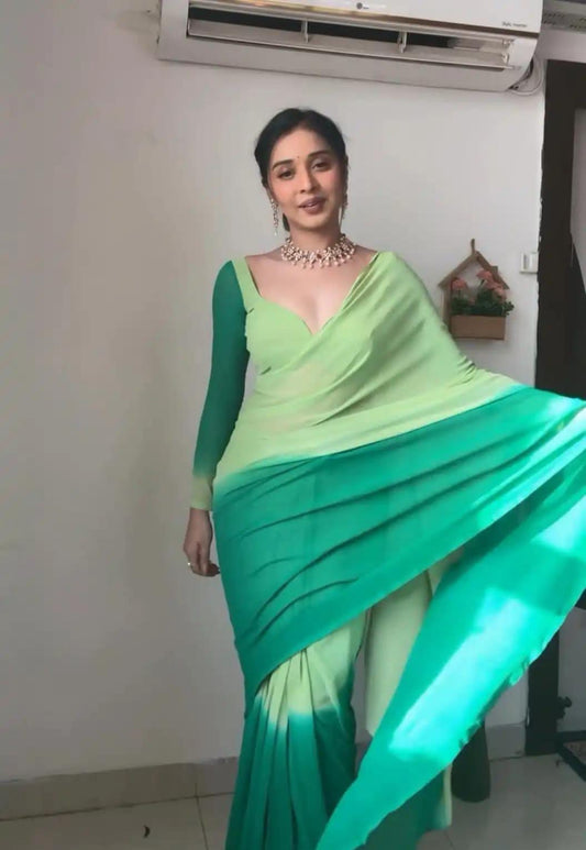Dual Shaded Ready To Wear Sarees