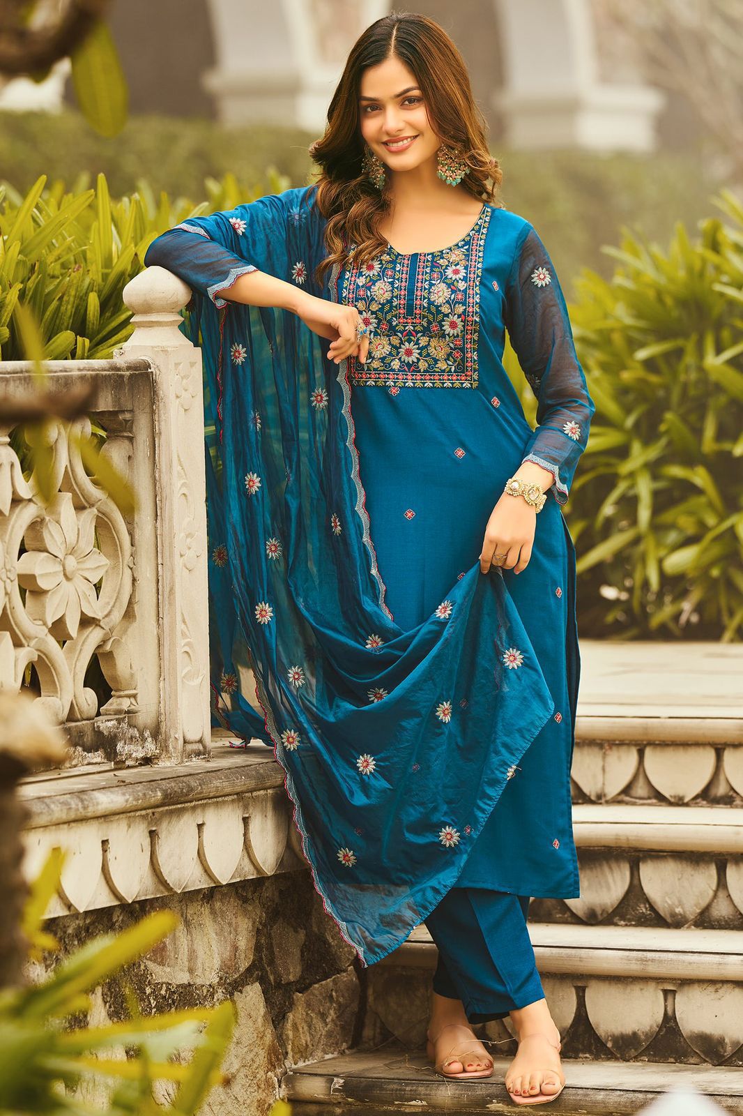 Embroidered Suit Set