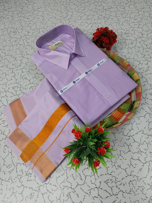 Grand and Luxurious Silk Men's Dhoti Set