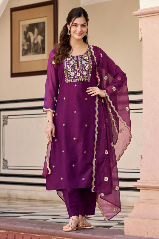 Embroidered Suit Set