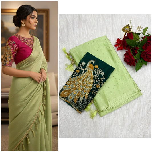 Fancy soft rangoli Silk Sarees