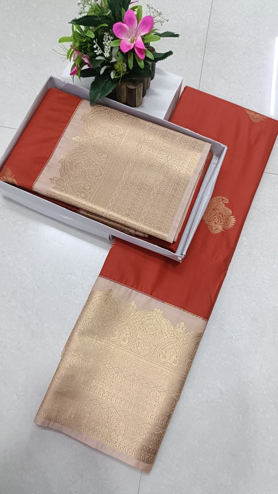 Kanchipuram Fancy Korvai Good Butta Soft Silk Saree | Premium Silk Mark