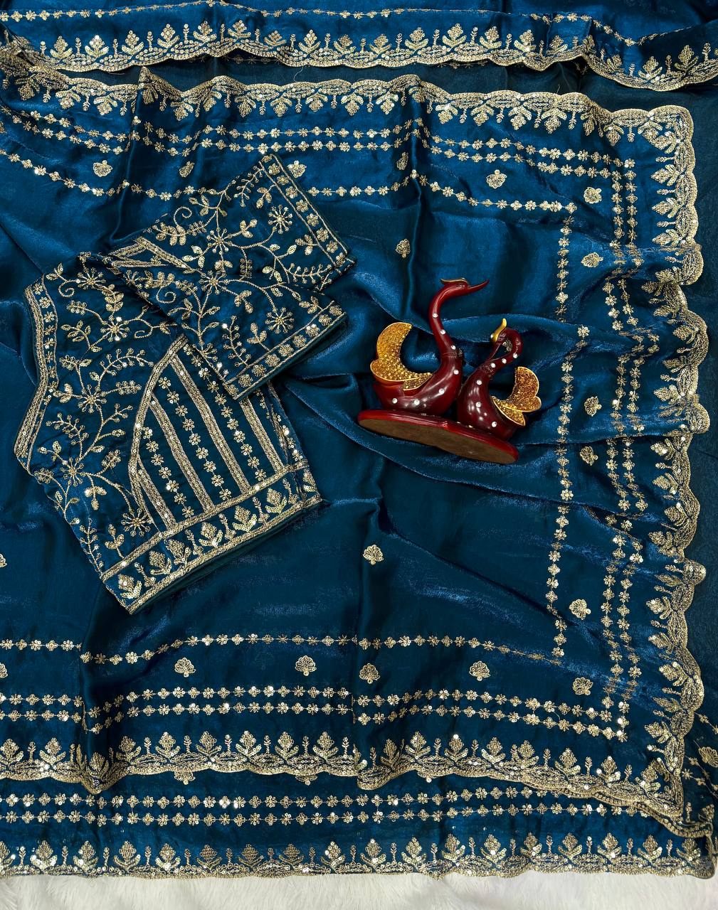 Designer Soft Spacesilk Sarees with Zari Embroidery