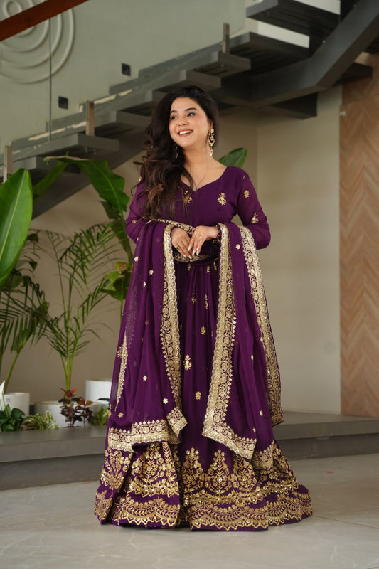 Premium Anarkali Gown-Dupatta