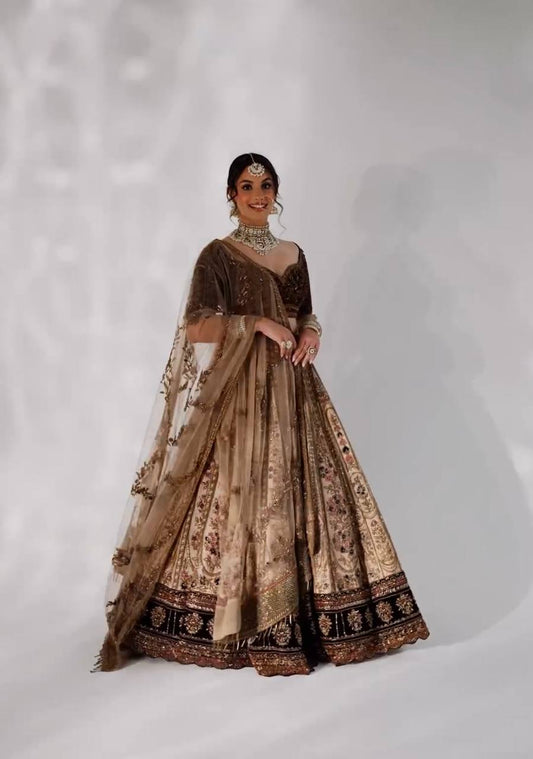 Wedding Special Kasturi Silk Heavy Embroidered Lehenga