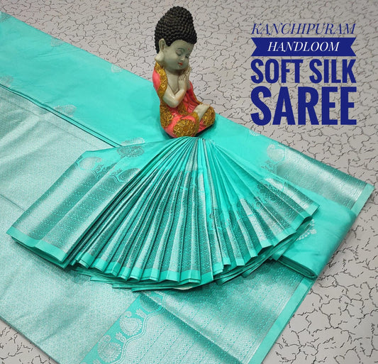 Semi Kanchipuram Rich Bhutta work embosed Silk Sarees