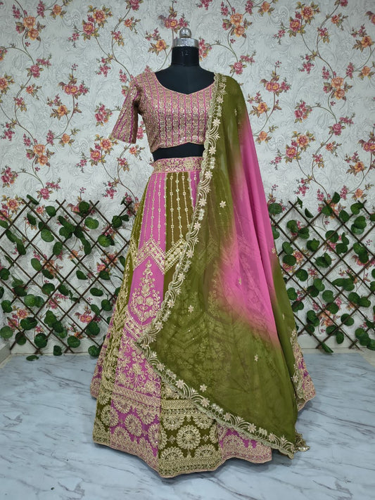 Heavy Embroidered Partywear Lehenga