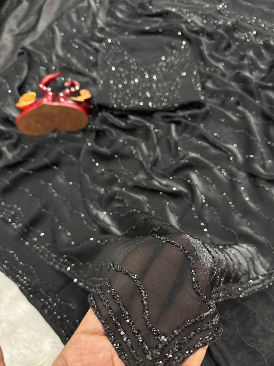Flawless Black Cocktail Saree