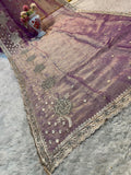 Crush Tissue Partywear Saree