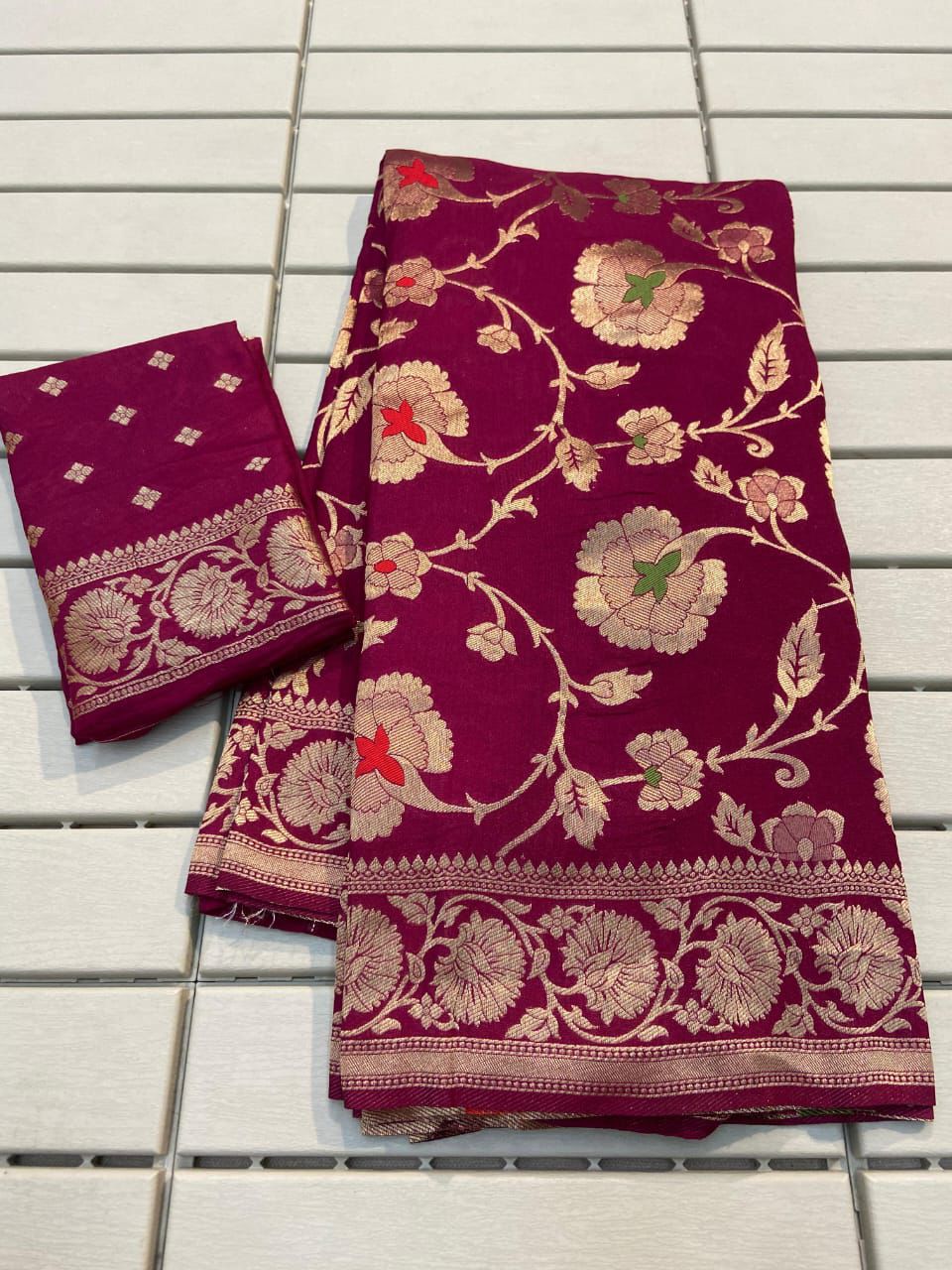 Banarasi Khadi Georgette Silk