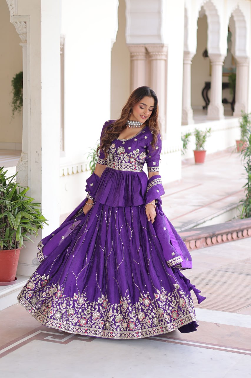 Premium Designer Peplum Lehenga Set