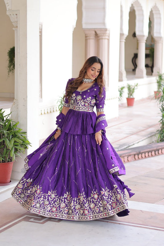Premium Designer Peplum Lehenga Set