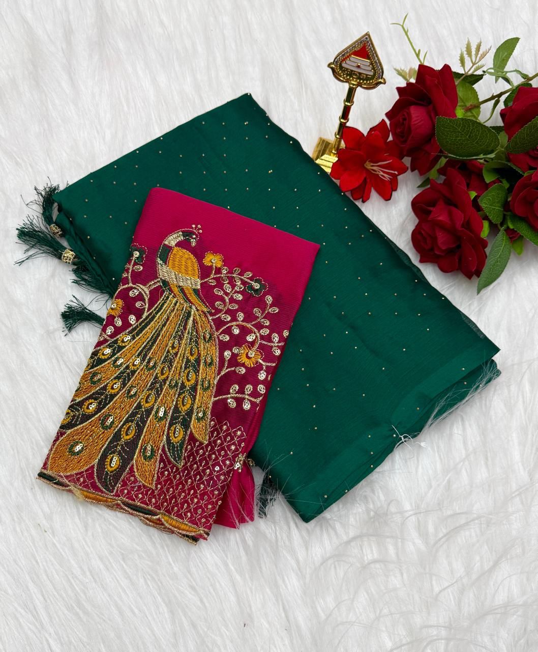 Fancy soft rangoli Silk Sarees