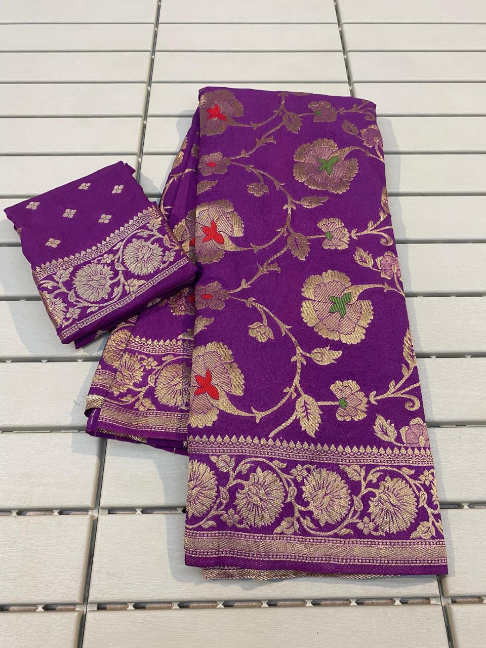 Banarasi Khadi Georgette Silk