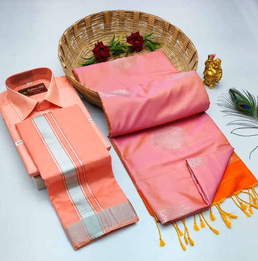 Softsilk Saree & Dhoti(His and Her Combos)