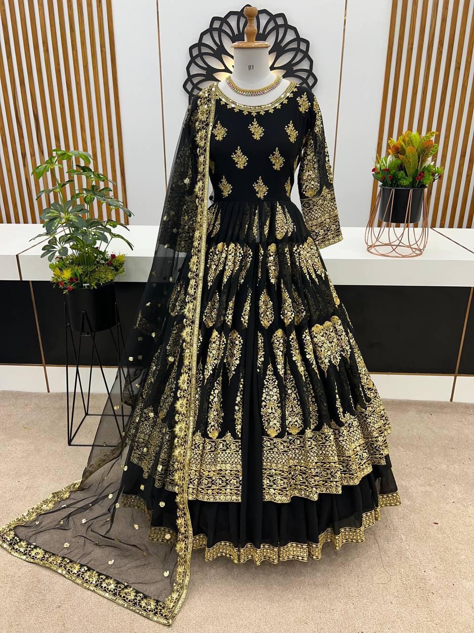 Partywear Heavy Embroidered Leheng