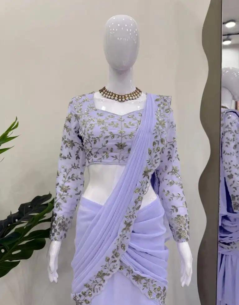 Faux Georgette Lehenga Saree