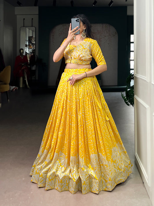 Traditional Tussar Co-ord Lehenga Set