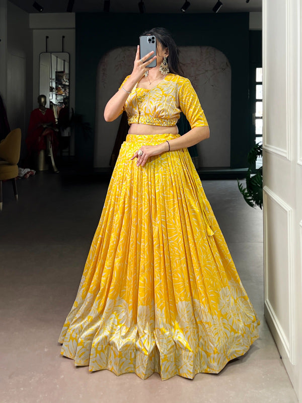 Traditional Tussar Co-ord Lehenga Set