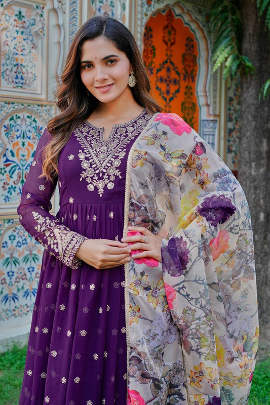 Purple Sequence Gown