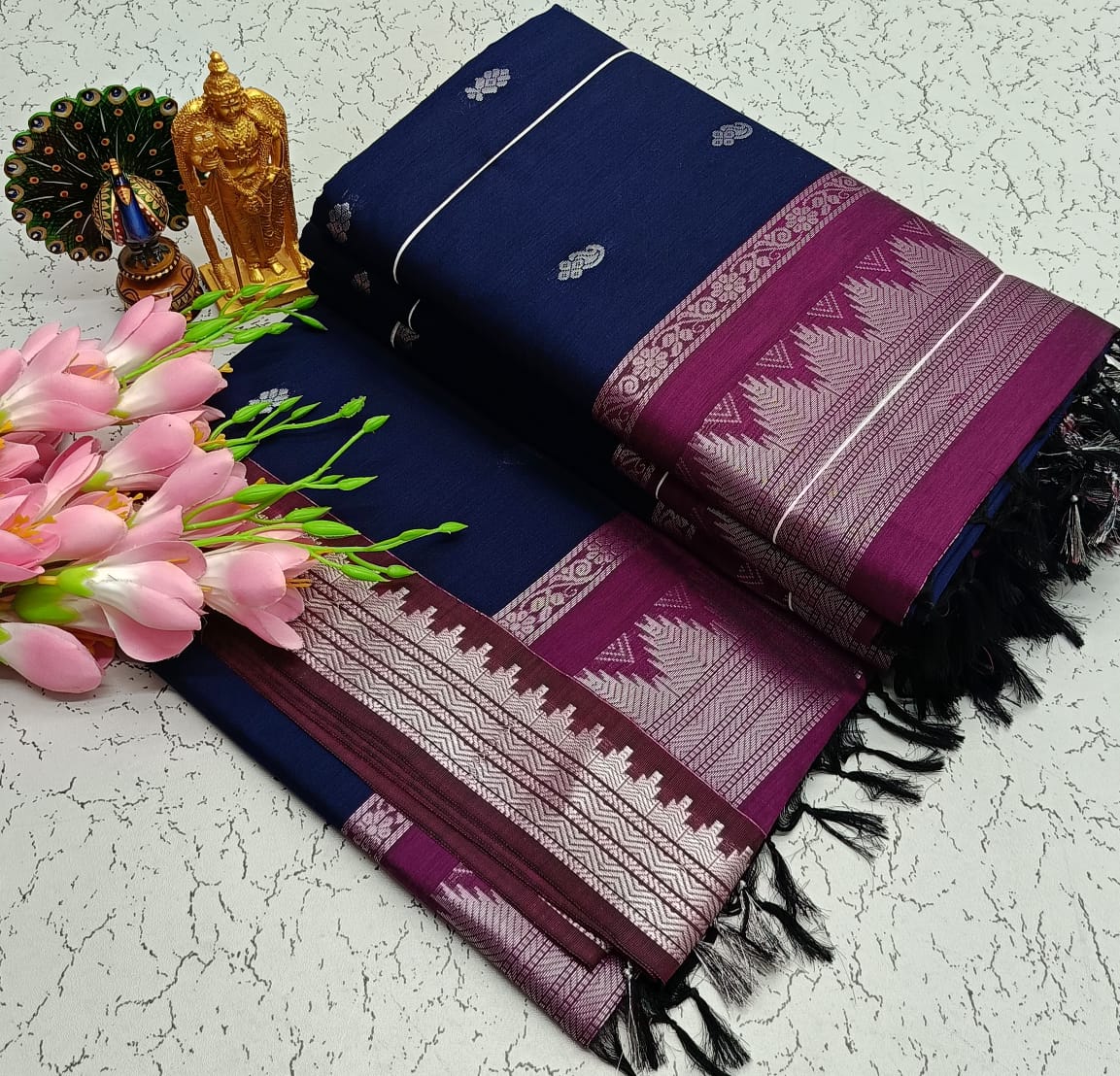 Premium Quality Kalyani cotton saree/Lata Gadwal Paithani