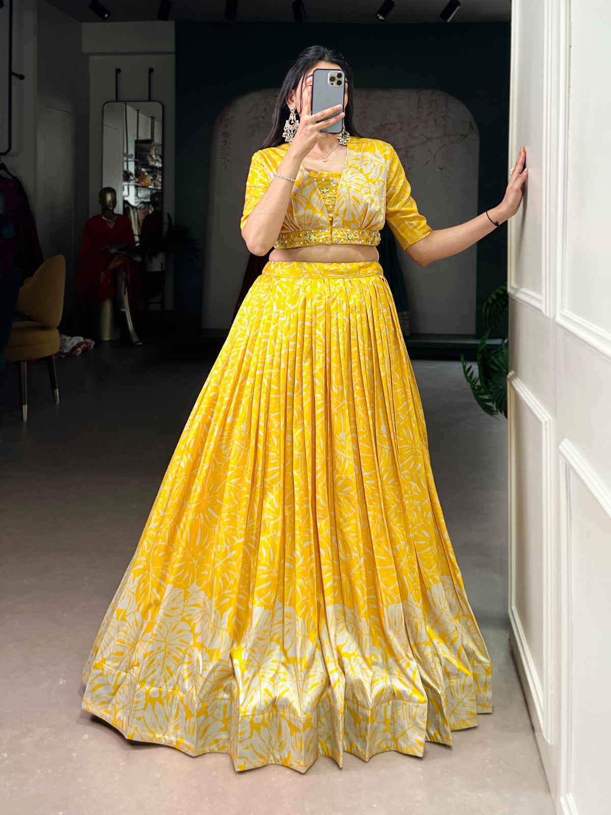 Traditional Tussar Co-ord Lehenga Set