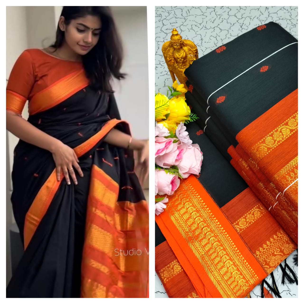Premium Quality Kalyani cotton saree/Lata Gadwal Paithani