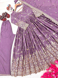 Designer Party Wear Look Fancy Anarkali Gown,Dupatta & Bottom Set