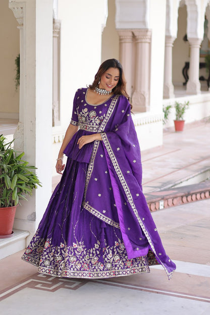 Premium Designer Peplum Lehenga Set