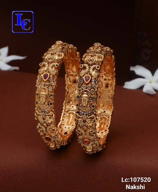 Peacock Nakshi Bangle Set