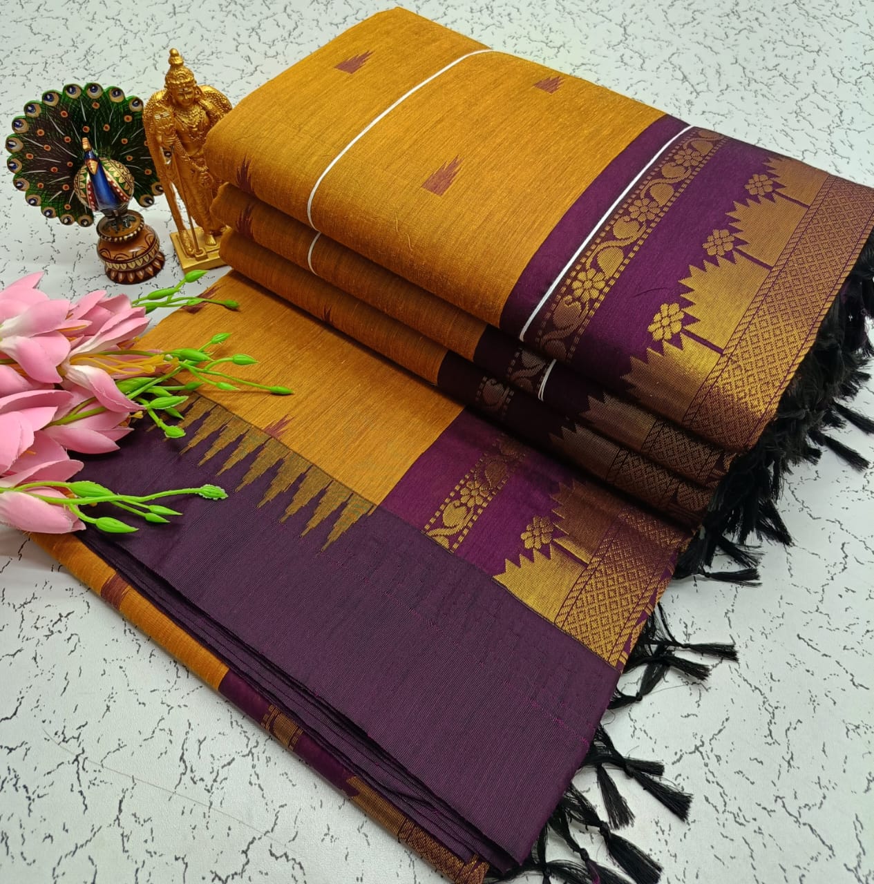 Premium Quality Kalyani cotton saree/Lata Gadwal Paithani
