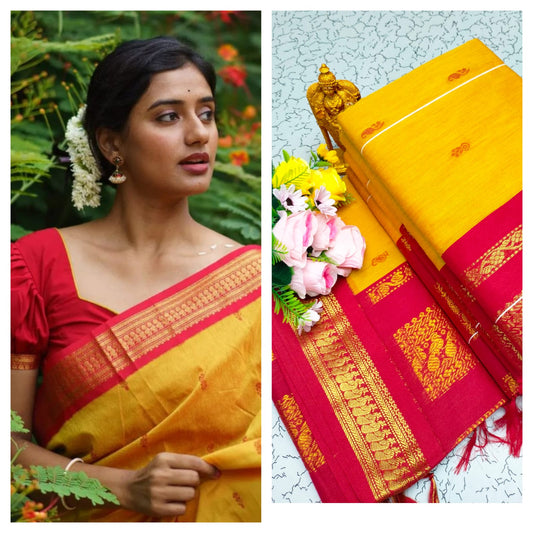 Premium Quality Kalyani cotton saree/Lata Gadwal Paithani