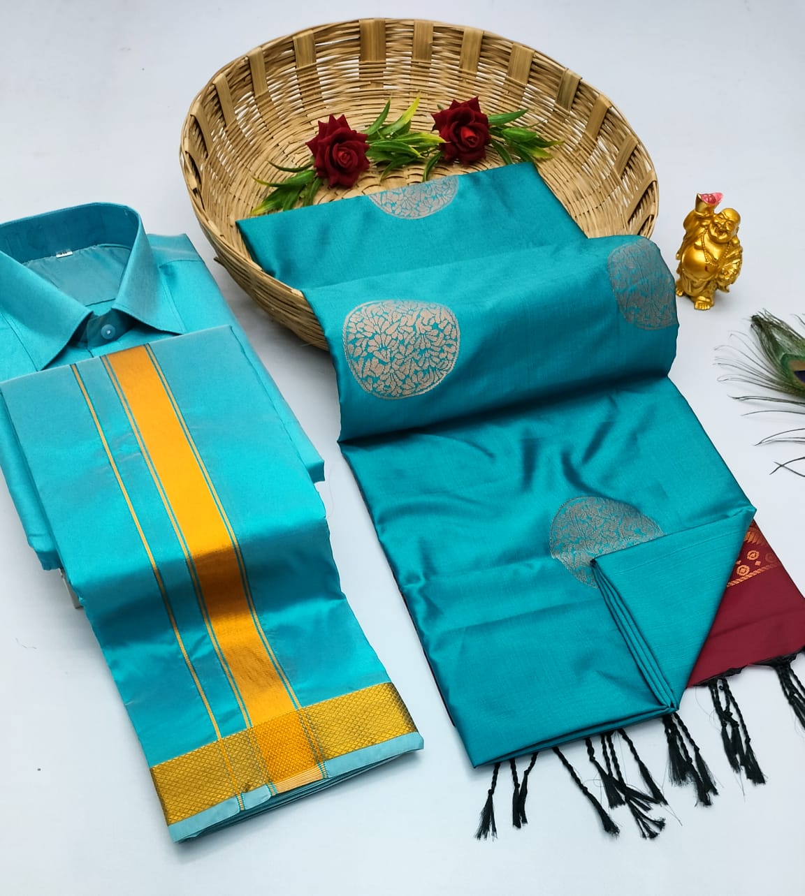 Silk Saree & Dhoti Combos(His and Her Combos)
