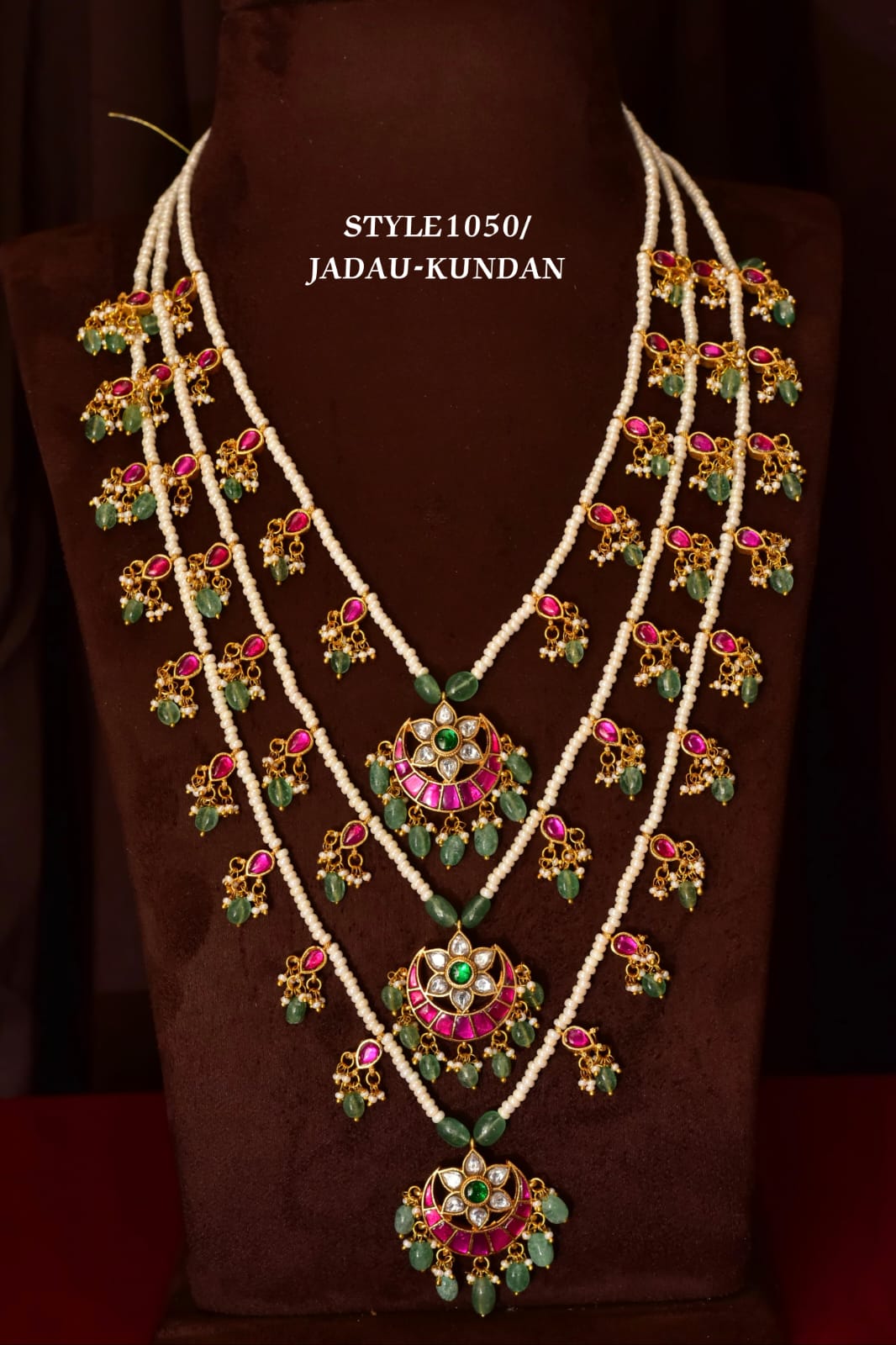 Jadau Kundan Multi-Layered Short Haar