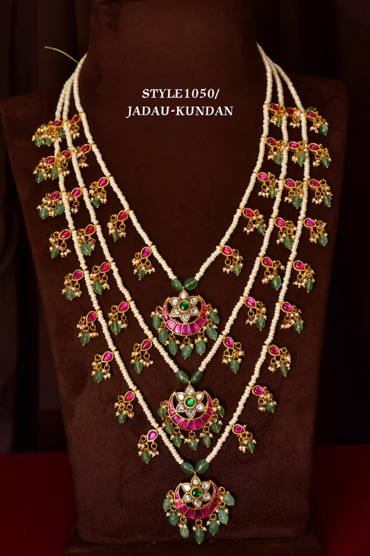 Jadau Kundan Multi-Layered Short Haar