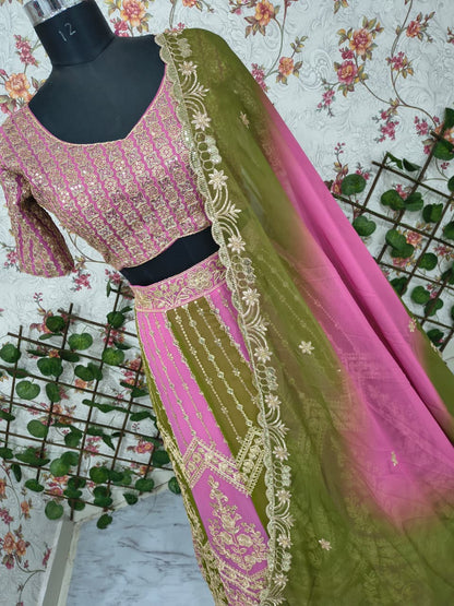 Heavy Embroidered Partywear Lehenga