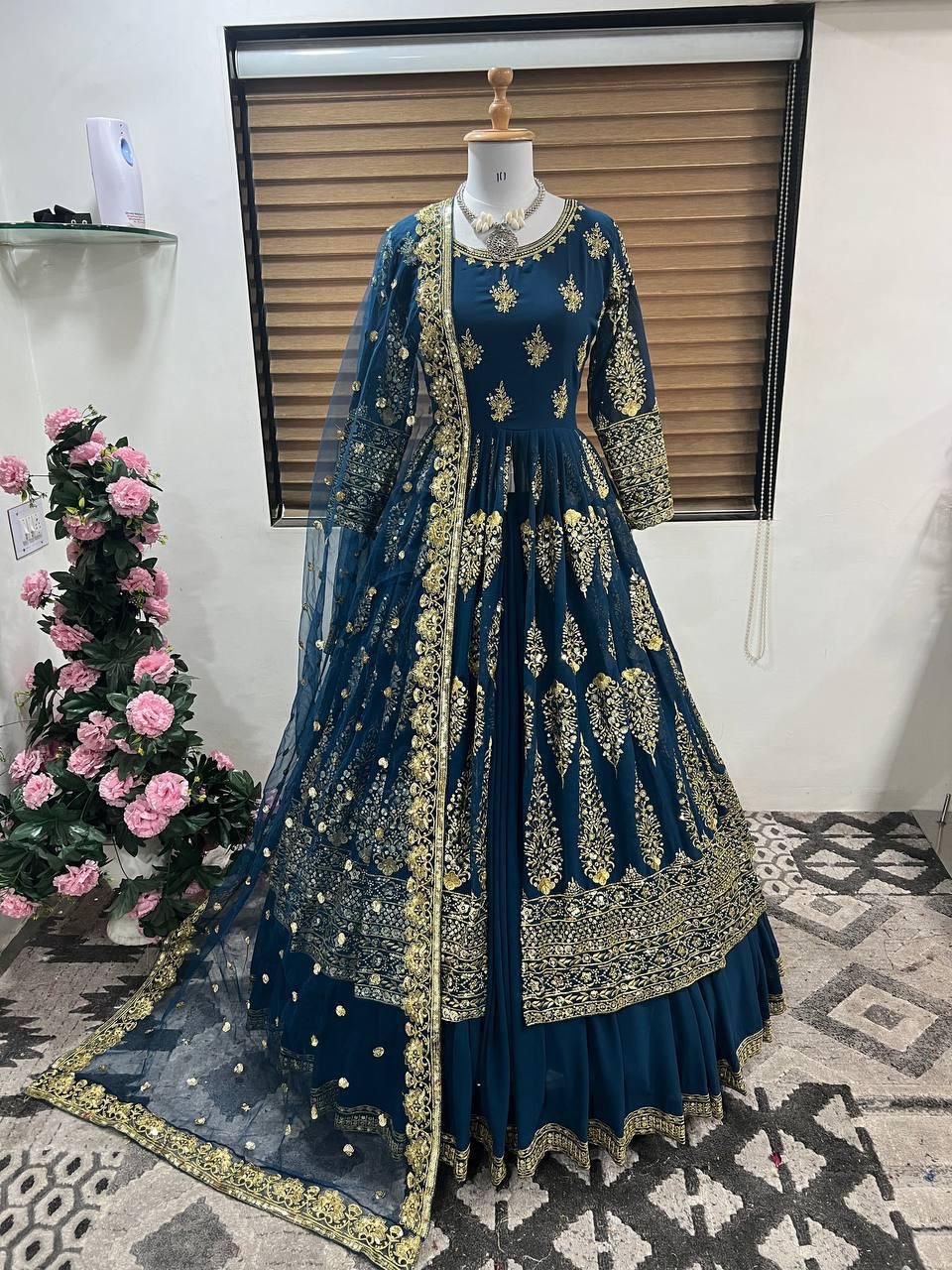 Partywear Heavy Embroidered Leheng