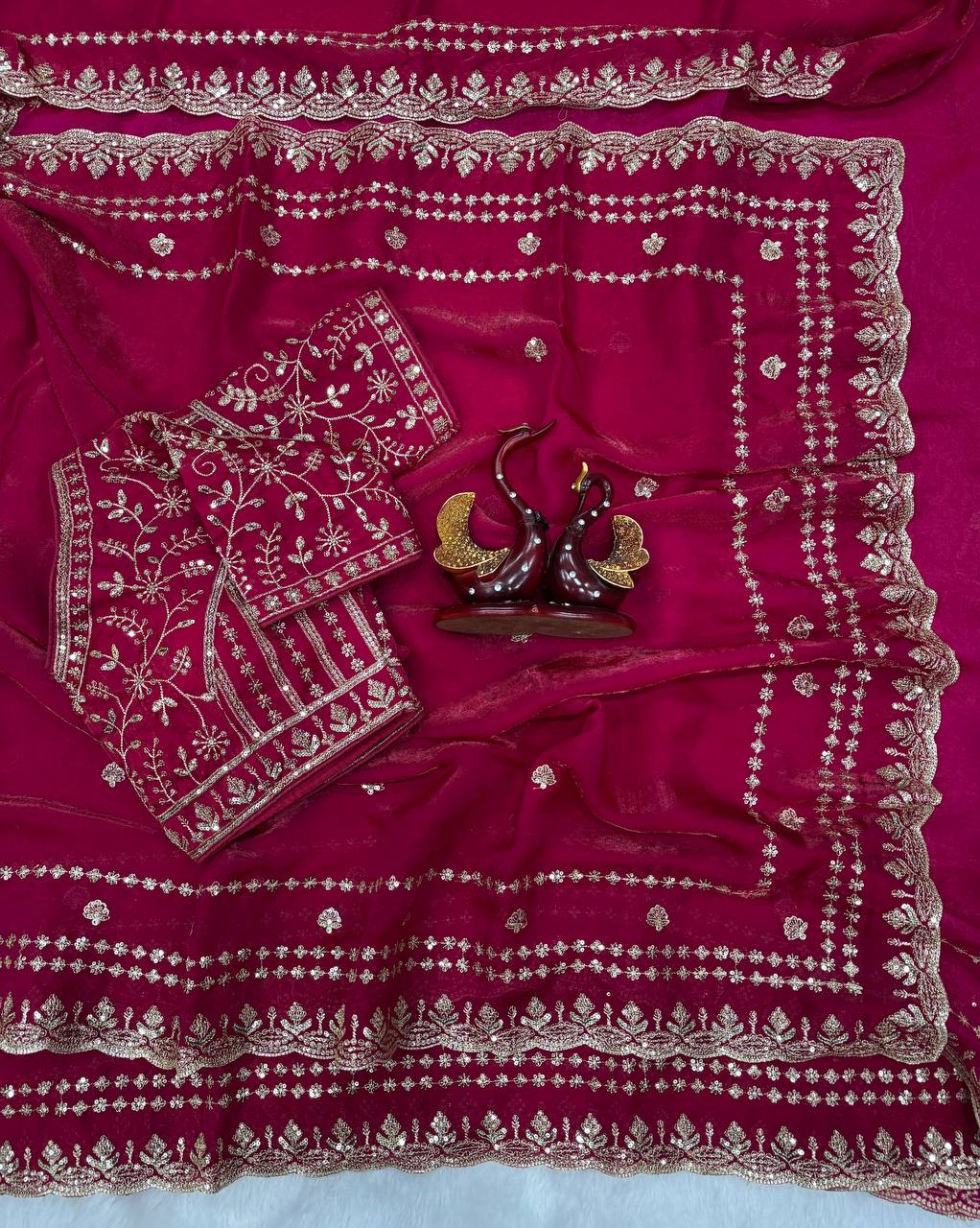 Designer Soft Spacesilk Sarees with Zari Embroidery
