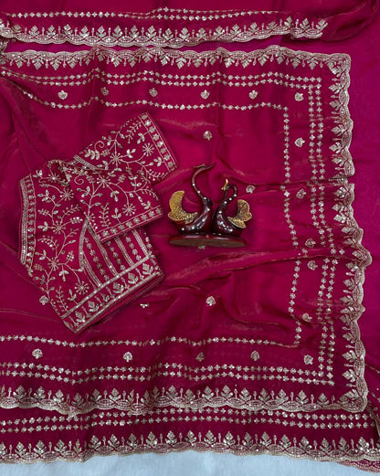 Designer Soft Spacesilk Sarees with Zari Embroidery