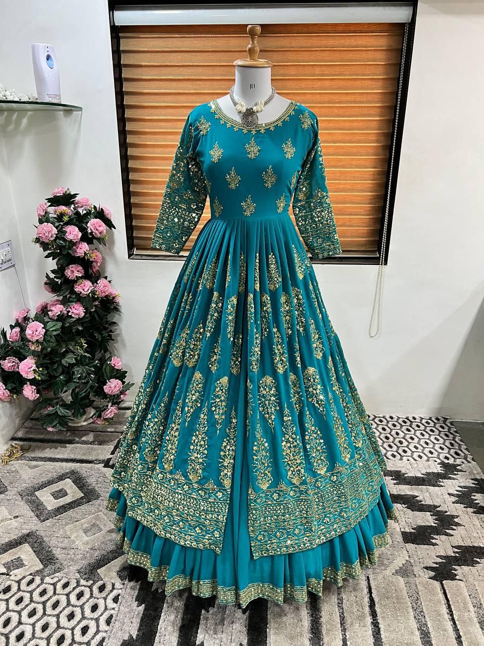 Partywear Heavy Embroidered Leheng
