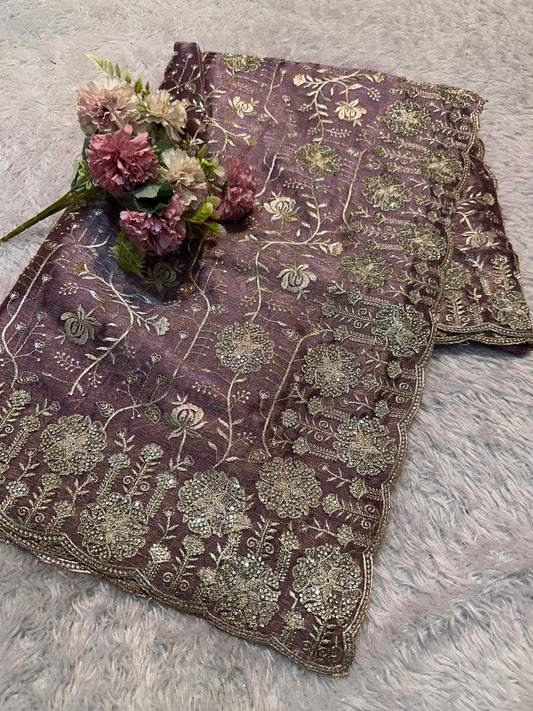 Burberry Designer Sarees(Pastel shades)