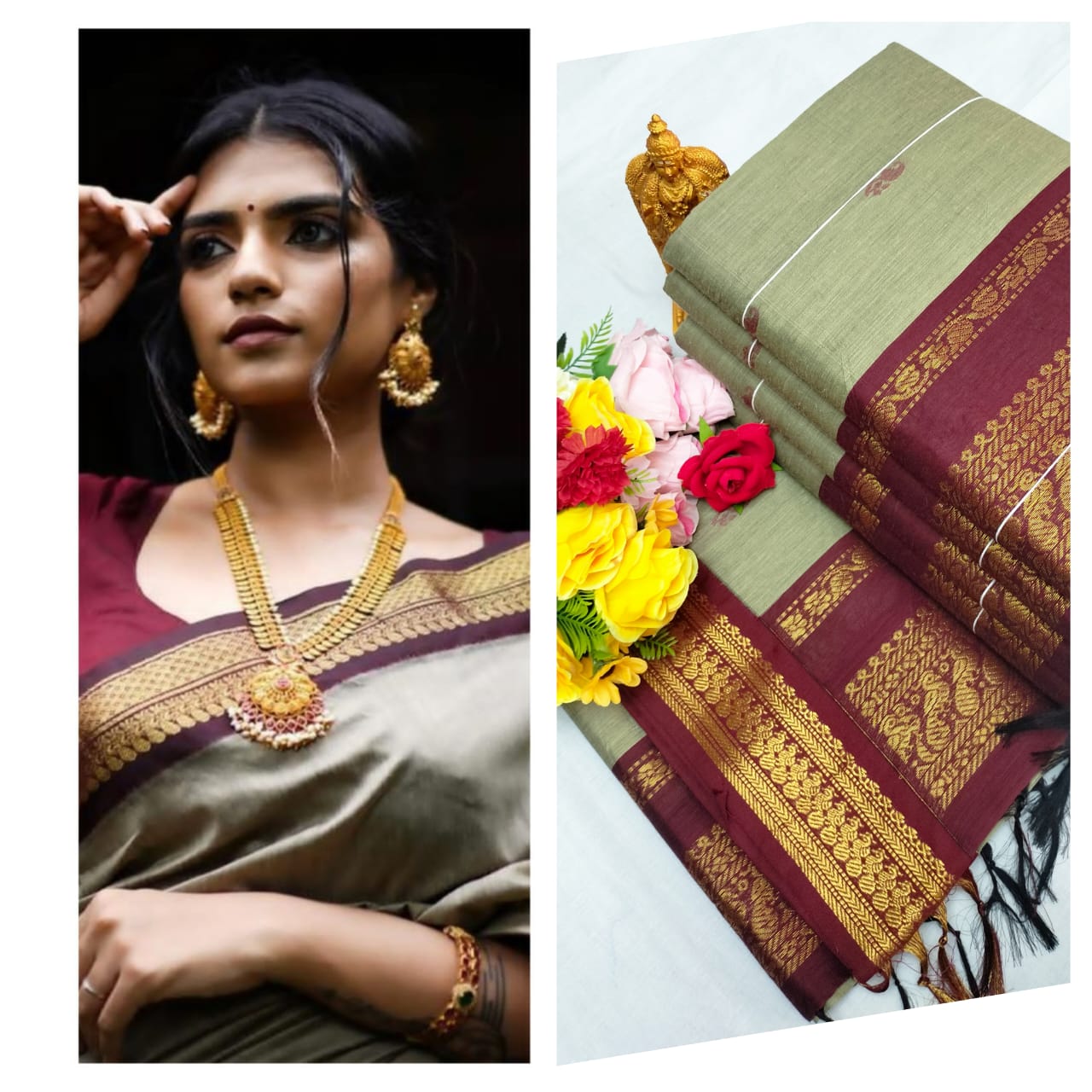 Premium Quality Kalyani cotton saree/Lata Gadwal Paithani