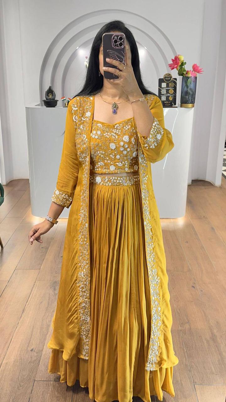Premium Indo-Western Lehenga Choli Set
