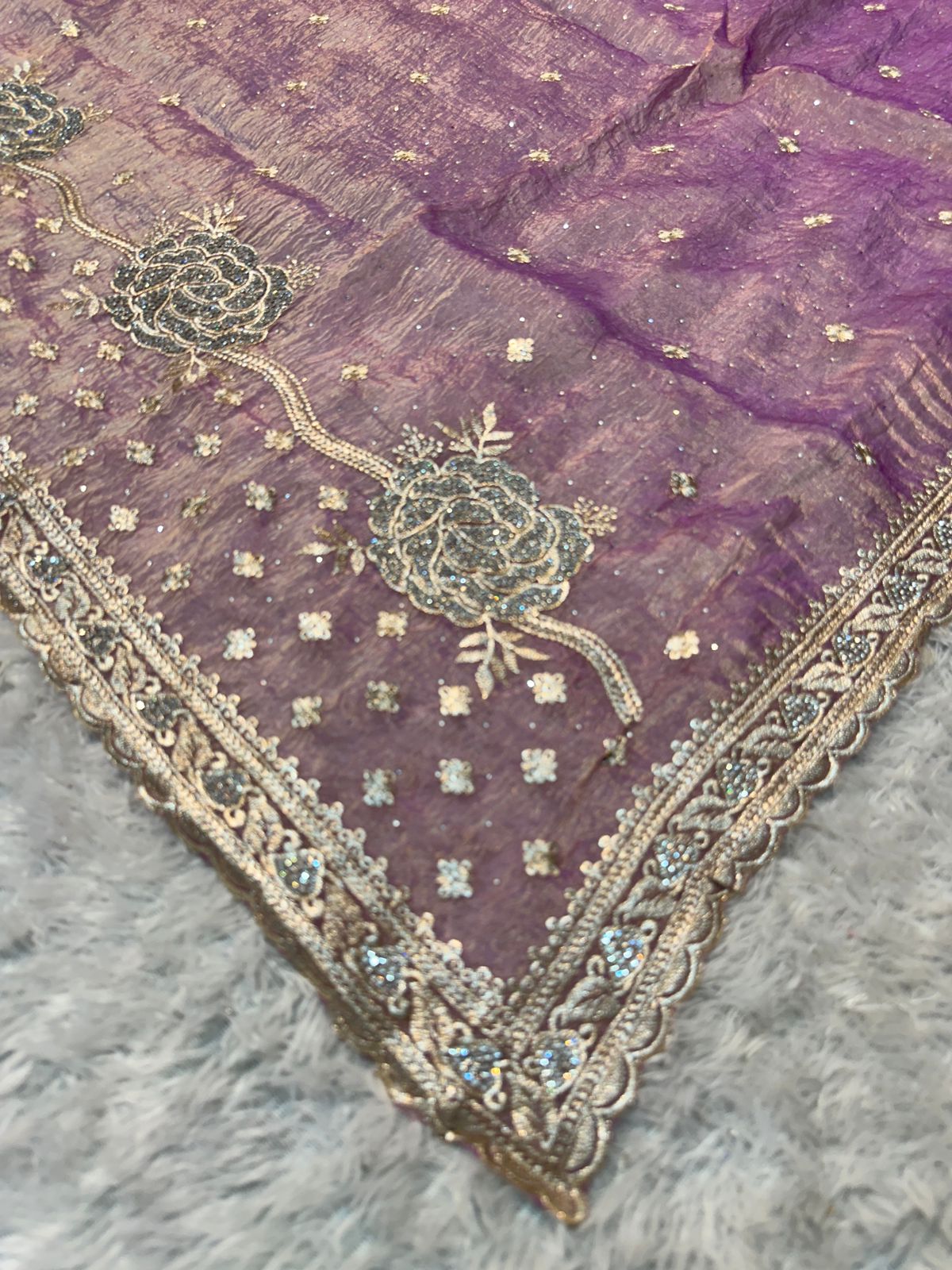 Crush Tissue Partywear Saree