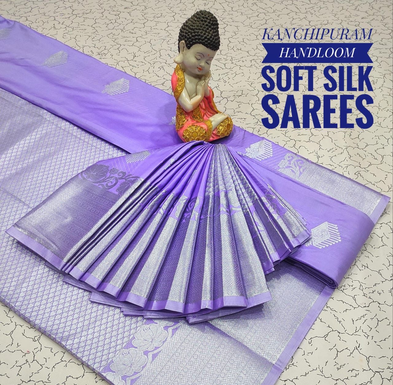 Semi Kanchipuram Rich Bhutta work embosed Silk Sarees