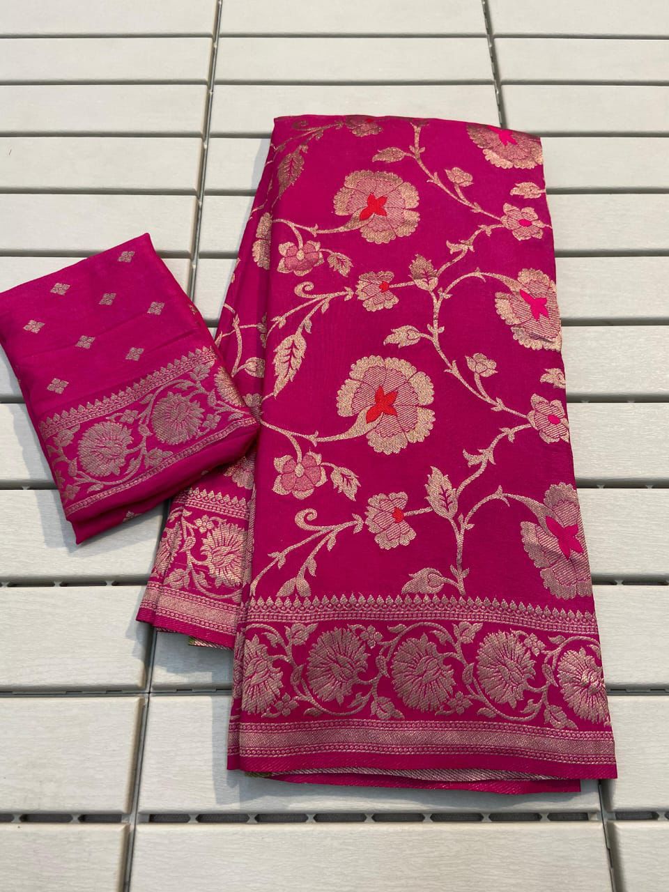 Banarasi Khadi Georgette Silk