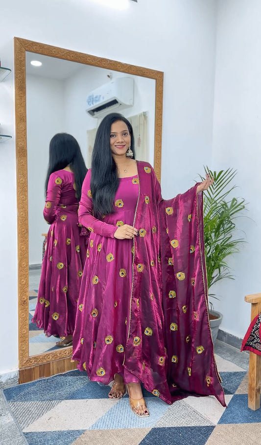 Peacock-Themed Anarkali