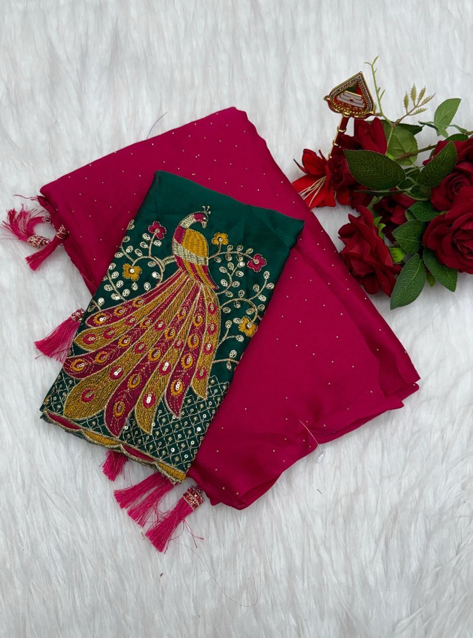 Fancy soft rangoli Silk Sarees