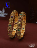 Nakshi Bangles with Kemp Stones