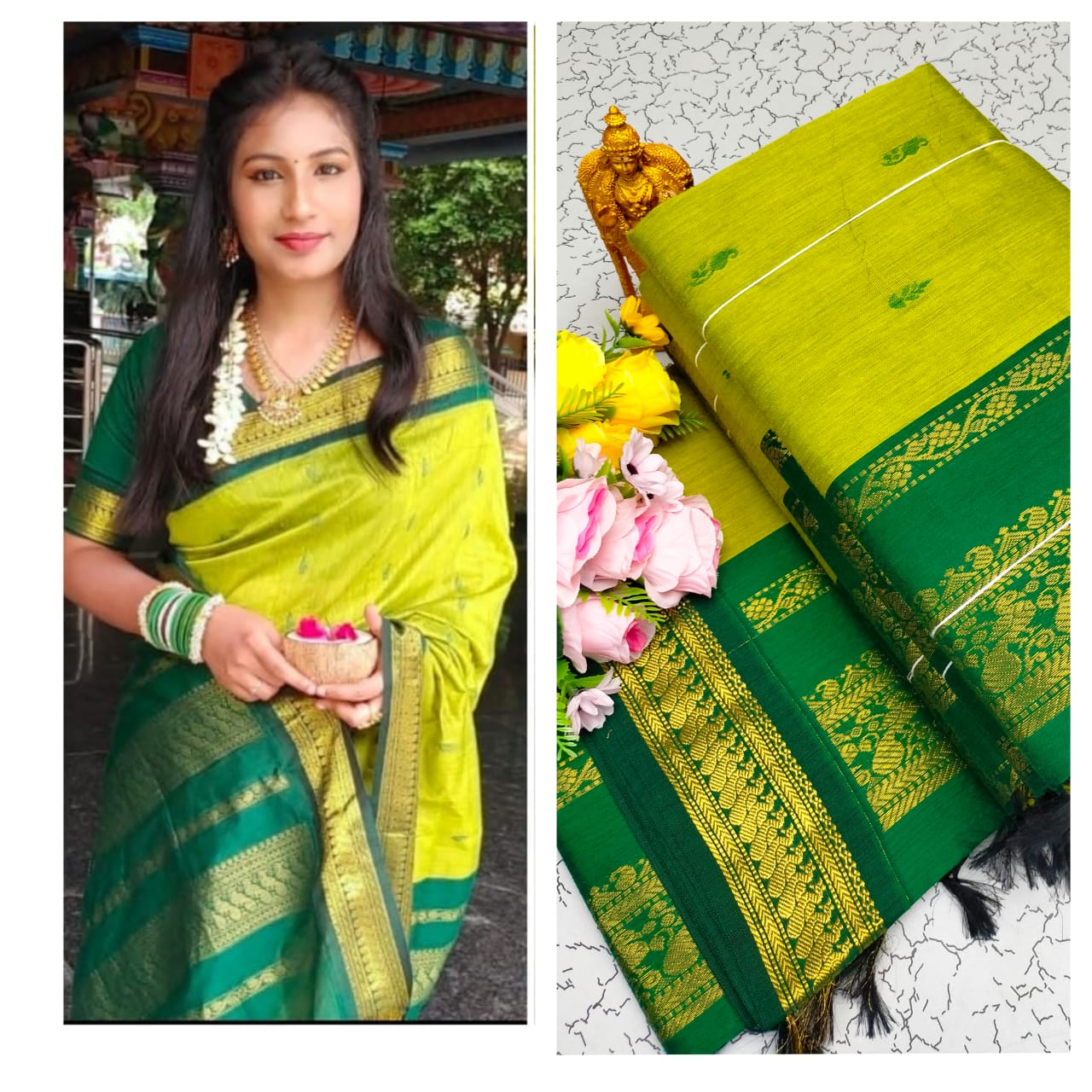 Premium Quality Kalyani cotton saree/Lata Gadwal Paithani